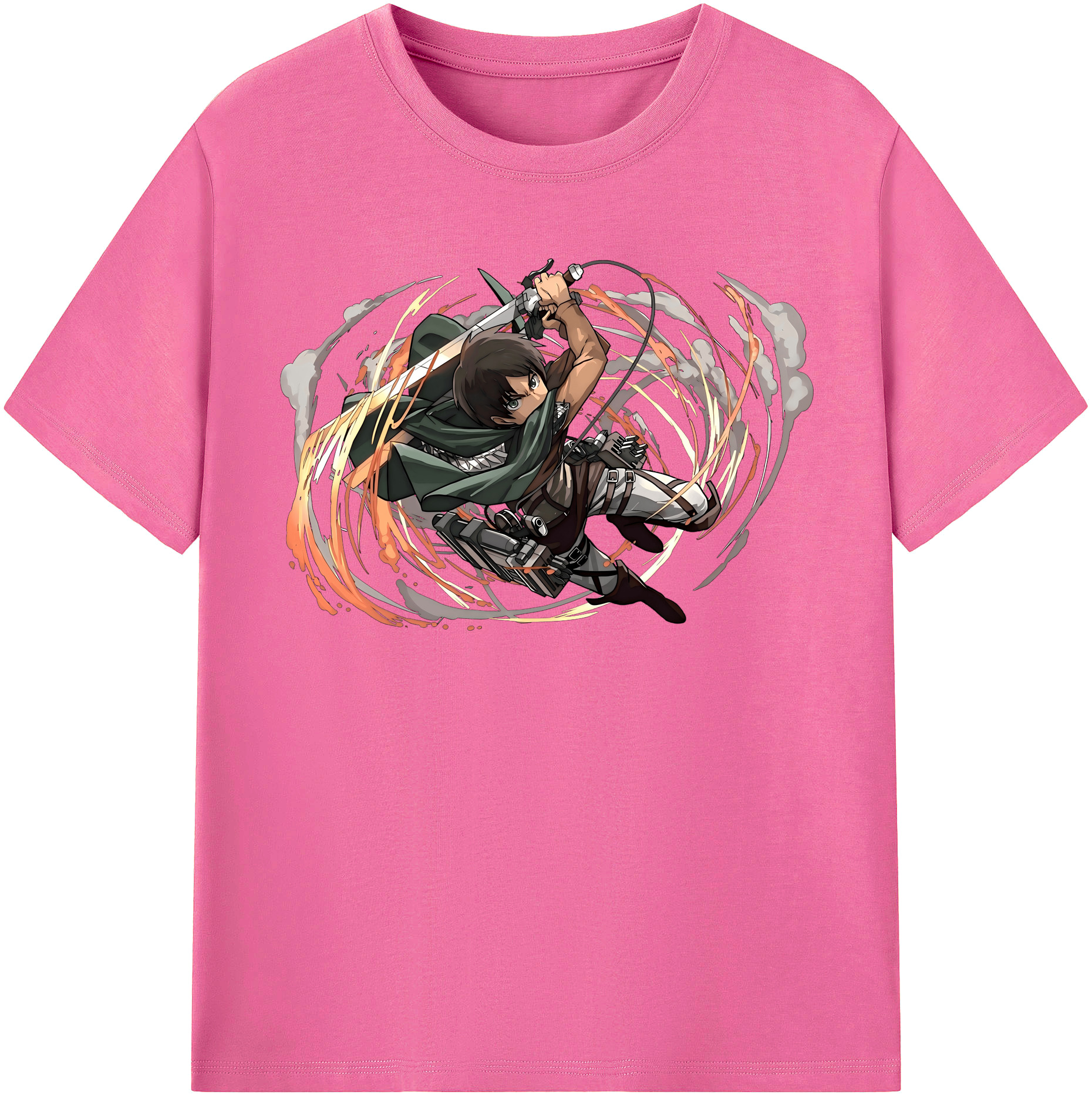 （画像用） 進撃の巨人 エレン･イェーガー Attack on Titan Eren Jäger レディースカジュアルプリントTシャツ（綿100％）